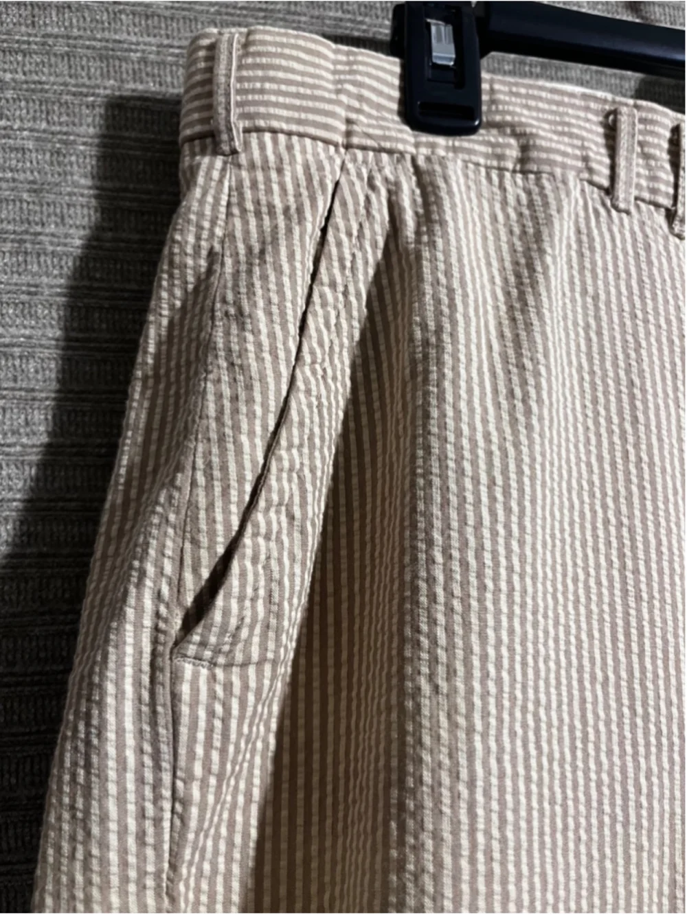 Vintage Polo Buckle Back Ralph Lauren Pants Men’s 38x30 Tan Seersucker Cotton